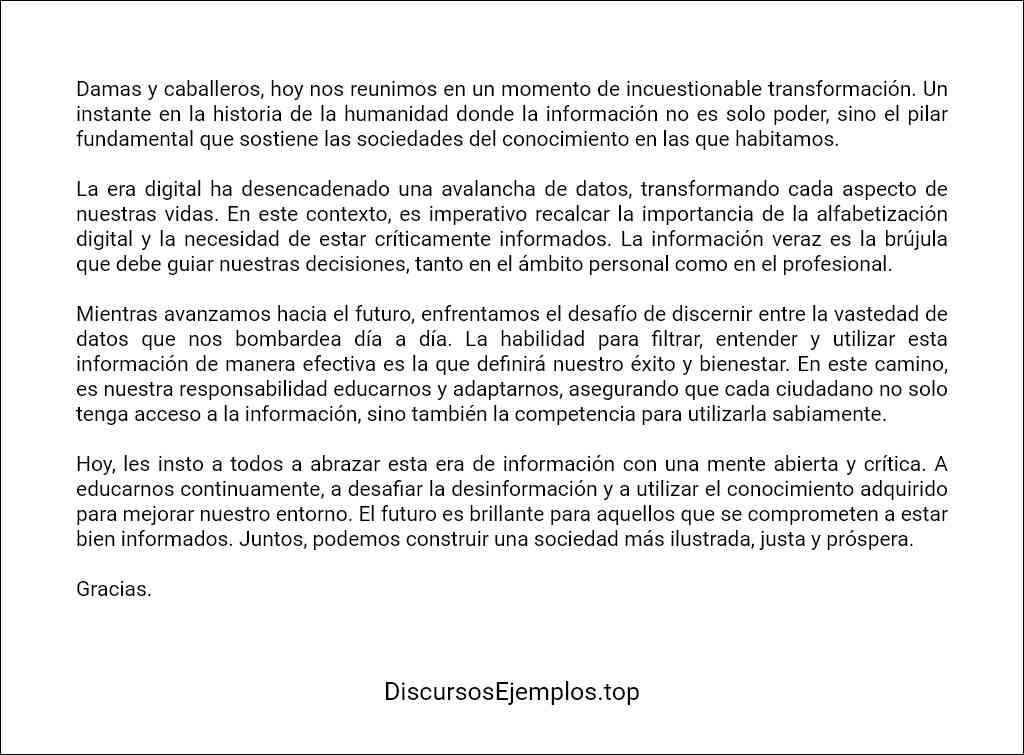 como redactar un Discurso informativo 